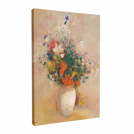 Tablou abstract cu flori de câmp în vază, stil modern [1]