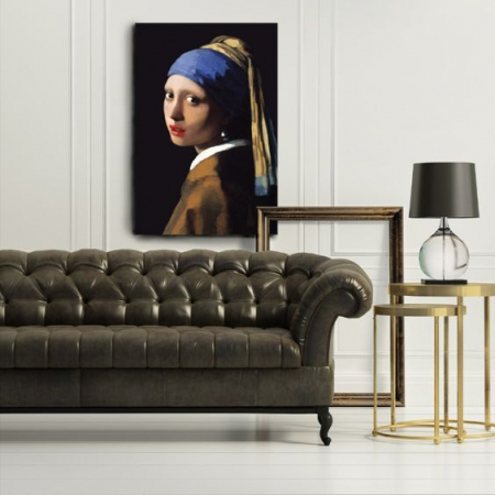 Tablou modern „Intaglio”, reinterpretare Girl with a Pearl Earring. [2]