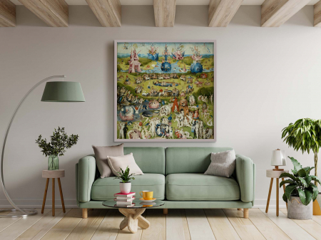 Print pe panza premium, reinterpretare moderna a operei The Garden of Earthly Delights. [1]