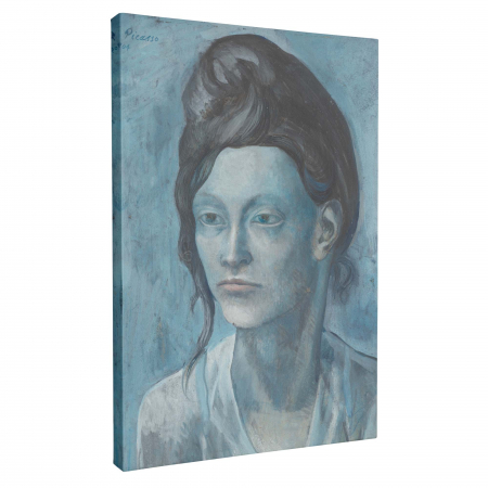 Tablou canvas, Intaglio, color, Clasic, Woman with a Helmet of Hair de Pablo Picasso, print pe panza Premium, sasiu din lemn de 3,8 cm, pentru living [1]