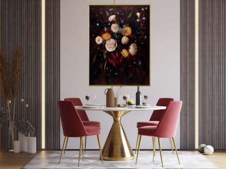 Tablou canvas abstract, floral în culori vibrante suitable for living rooms. [1]