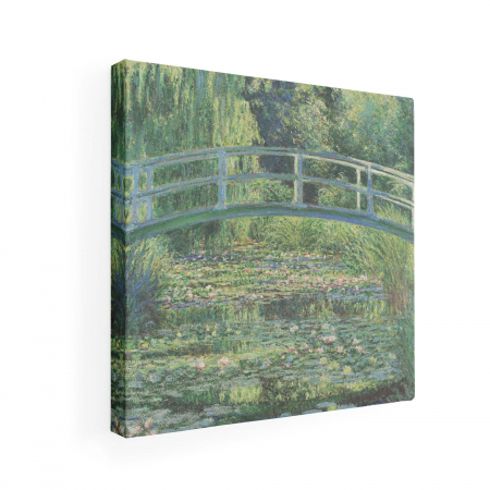 Reinterpretare modernă a tabloului "The Water-Lily Pond" de Monet pe canvas. [1]