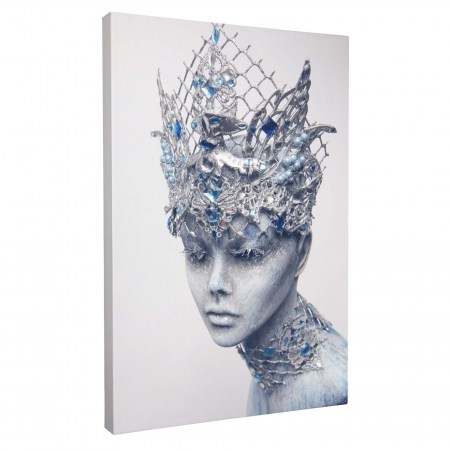 Tablou canvas, Intaglio, Modern, gri, Portret elegant, print pe panza Premium, pentru hol, birou [3]