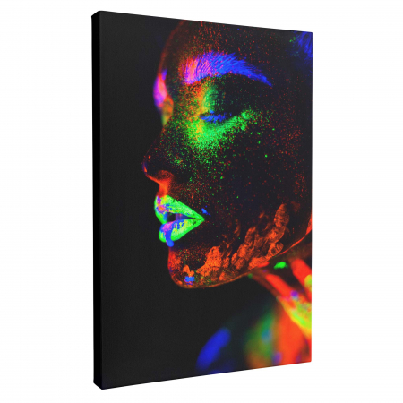 Tablou canvas, Intaglio, Modern, Portret Femeie multicolor, print pe panza Premium, pentru living [2]