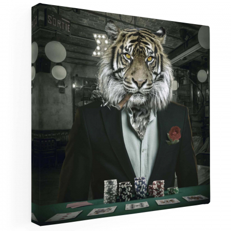 Tablou canvas, Leu, Poker, elegant, living, 50 x 70 cm [1]