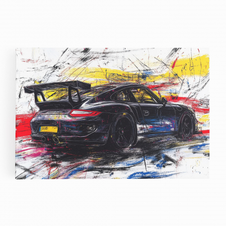 Tablou canvas cu o mașină sport redată artistic [1]