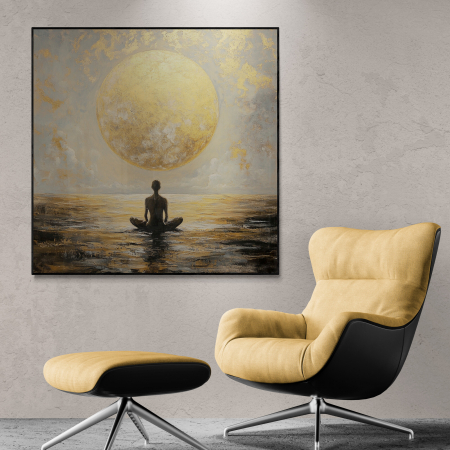 Tablou Canvas Meditație sub Soarele Auriu [1]
