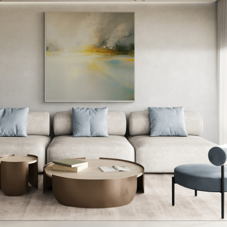 Tablouri Abstracte - Tablou canvas, modern, abstract, nuante luminoase, colorat pentru living minimalist