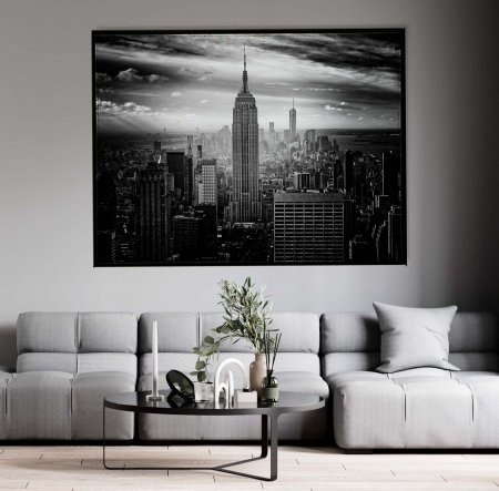 Tablouri Arhitectura si Peisaje - Tablou canvas modern arhitectura New York alb negru