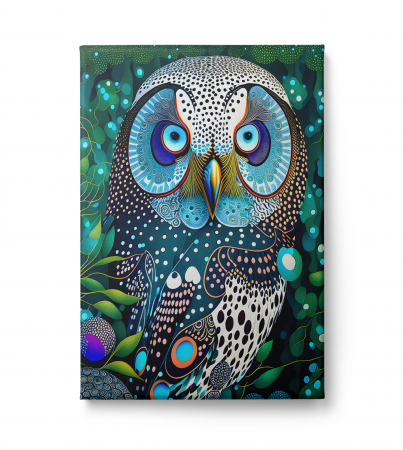 Tablouri Animale si Pasari - Tablou canvas modern, bufnita, multicolor pentru dormitor