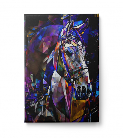 Tablouri Animale si Pasari - Tablou canvas modern, cal, multicolor pentru dormitor