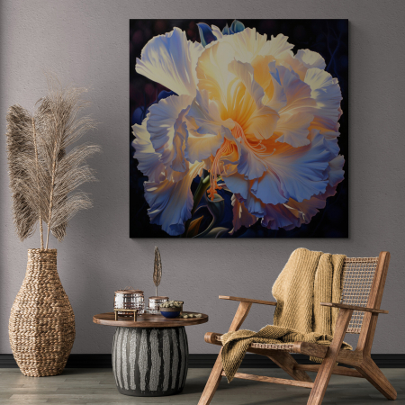 Tablouri cu Flori - Tablou canvas, modern, cu Floare alba in stil realistic, pentru hotel