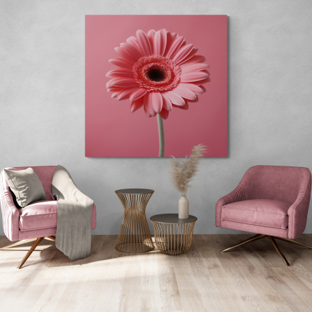 Tablou canvas, modern, cu Floare roz, pentru living [2]