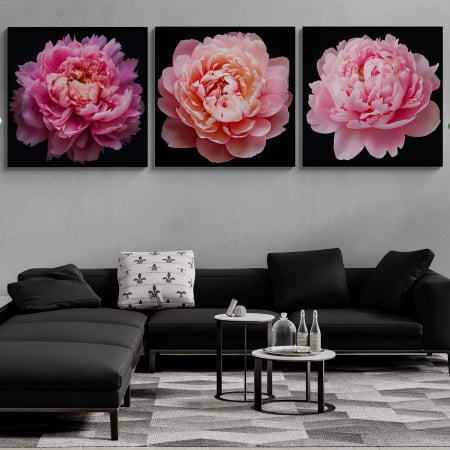 Tablouri cu Flori - Tablou canvas, modern, cu Flori, Bujor roz, pentru hotel