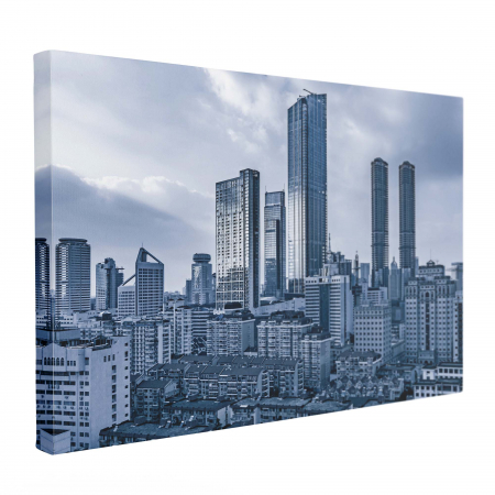 Tablou canvas abstract cu arhitectura urbană modernă pentru living [1]