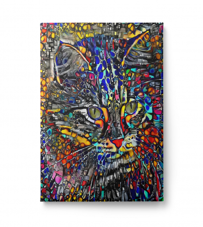 Tablouri Animale si Pasari - Tablou canvas, modern,pisica multicolora pentru living