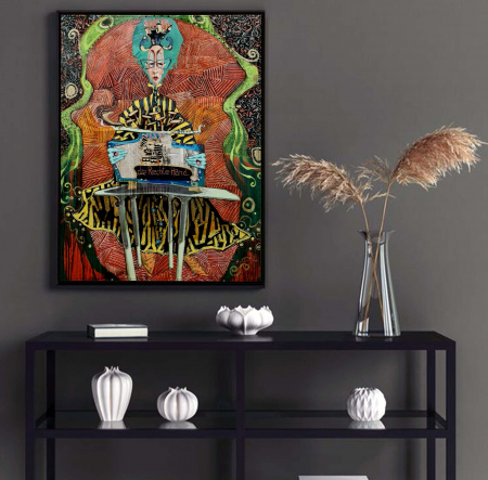 Tablouri Moderne - Tablou canvas, modern, Regina, multicolor, pentru sufragerie, 50 x 70 cm