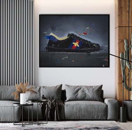 Tablou canvas, Gucci, Louis Vuitton, colorat, sufragerie, 50 x 70 cm