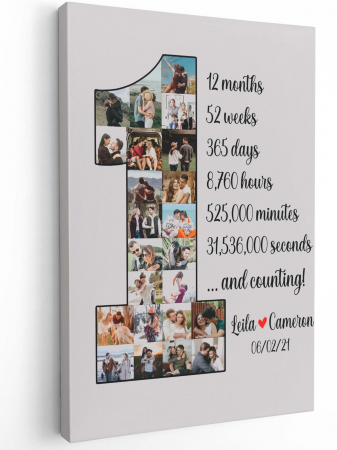Tablouri personalizate Colaje - Tablou canvas colaj cu poze în formă de număr