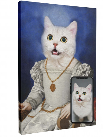 Tablouri personalizate Royal - Tablou Canvas Personalizat – Pisica ta în stil regal