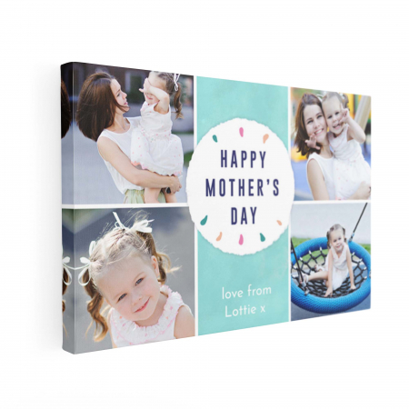 Tablouri personalizate Colaje - Tablou Canvas Personalizat, Intaglio, print pe panza, poze si mesaj, cadou pentru ziua mamei