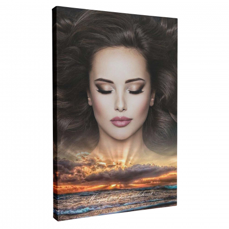 Tablou Canvas Personalizat, Intaglio, print pe panza, in dubla expunere, cadou pentru ele [3]