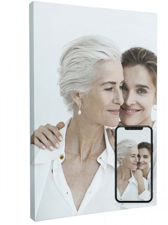 TABLOURI PERSONALIZATE - Tablou Canvas Personalizat, Intaglio, print pe panza, poza de familie, cadou pentru femei 50 ani