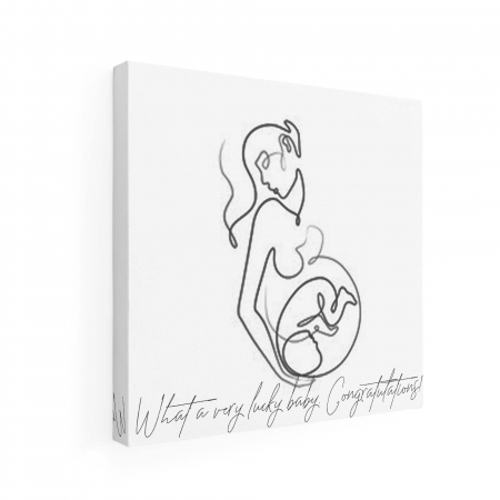 Tablou Canvas Personalizat, Intaglio, print pe panza, cadou pentru  gravide [5]
