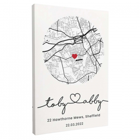 Tablou Canvas Personalizat, Intaglio, print pe panza, Harta, cadou pentru home [1]