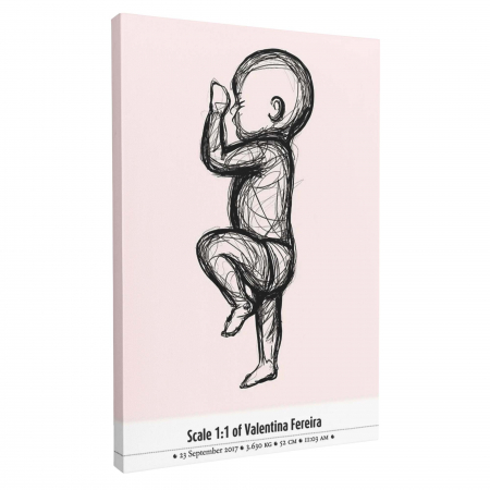 Cadou inedit pentru nou nascut Tablou Canvas Personalizat, Intaglio, print pe panza [2]