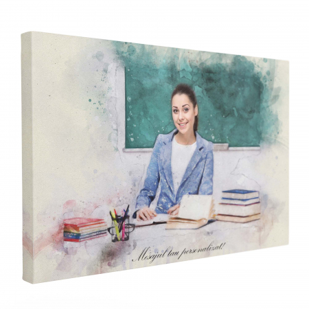 Tablouri personalizate Acuarela - Cadou pentru doamna învățătoare