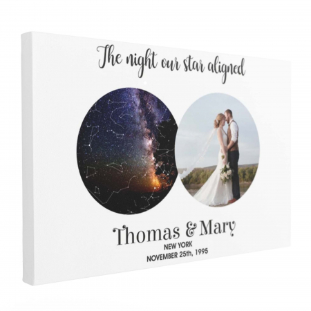 TABLOURI PERSONALIZATE - Cadou pentru nunta de aur Tablou Canvas Personalizat, Intaglio, print pe panza, colaj cifre