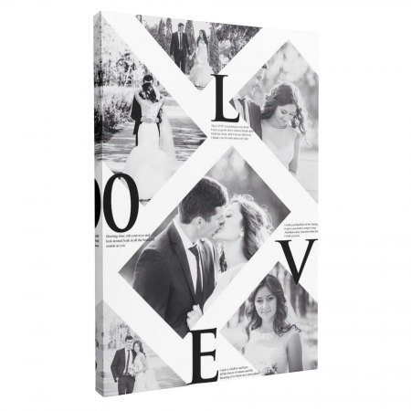 Cadou pentru sot Tablou Canvas Personalizat, Intaglio, print pe panza, colaj poze [1]