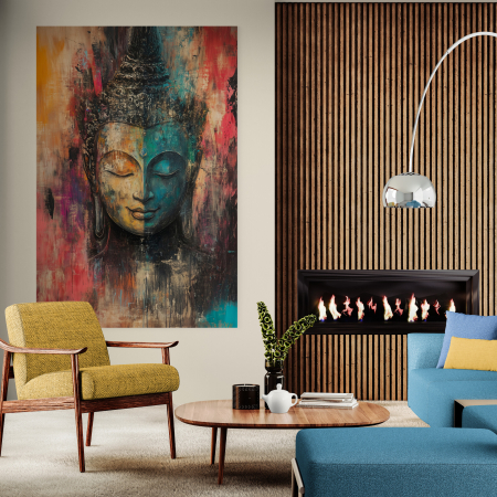 Tablou canvas abstract cu portretul lui Buddha [2]