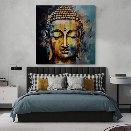 Tablouri Buddha - Tablou Buddha în Culori Vibrante