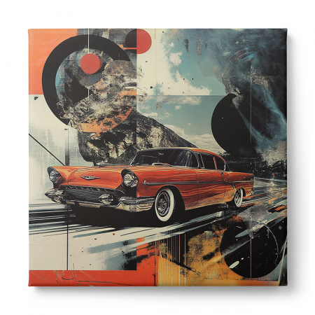 Tablou canvas modern cu design grafic retro-futurist [1]