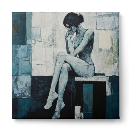 Tablou Nud Femeie Albastru [1]