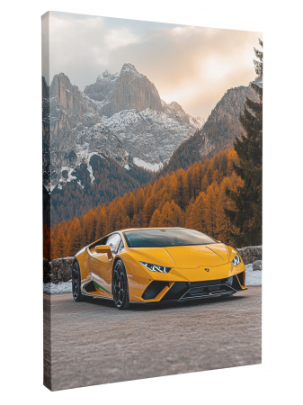 Set de tablouri canvas cu mașini sport de lux în decoruri montane [1]