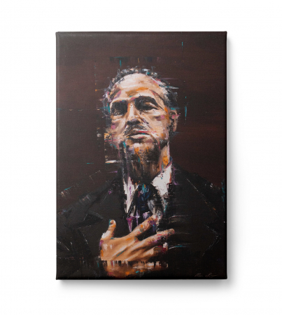portret artistic al lui Vito Corleone (Marlon Brando) din filmul Nașul [1]