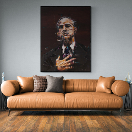 Tablouri cu Celebritati - portret artistic al lui Vito Corleone (Marlon Brando) din filmul Nașul