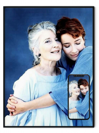 Tablou cu rama, personalizat cu fotografia ta cu mama, Intaglio, color, print pe hartie foto Fine Art [1]