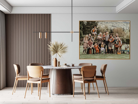Tablou cu rama, personalizat cu fotografia ta, Imagine de familie, Intaglio, color, print pe hartie foto Fine Art [1]