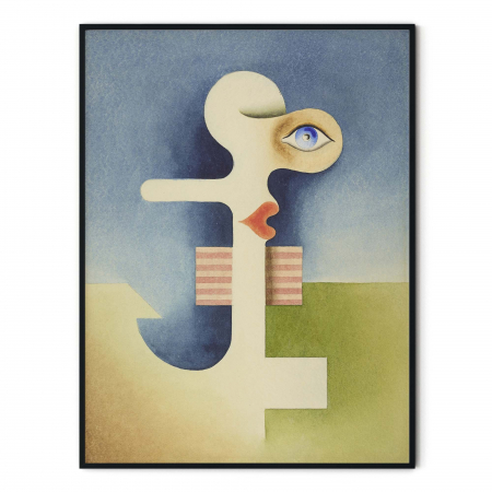 Tablou abstract modern Intaglio în tonuri de albastru și verde pentru dormitor [2]