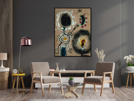 Wassily Kandinsky - Tablou abstract modern Intaglio colorat pentru hotel-uri