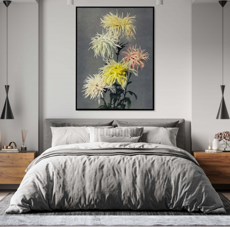 Tablouri cu Flori - Tablou decorativ, Intaglio, Modern, color, Buchet cu flori colorate, print pe hartie foto Fine Art, neinramat, pentru dormitor, hol, baie