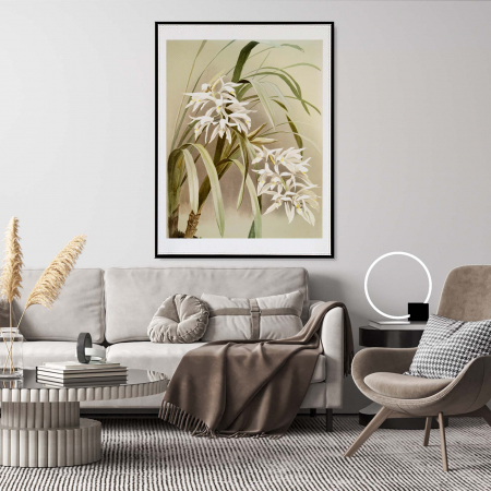 Tablouri cu flori - Tablou abstract modern cu flori colorate, print Fine Art, neînramat