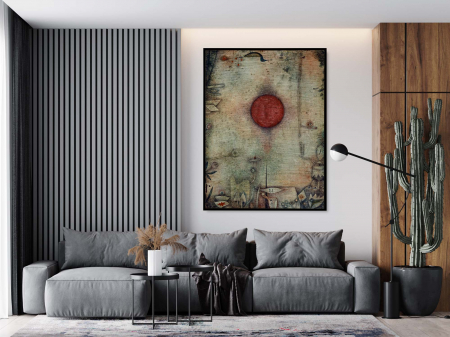 Paul Klee - Tablou modern abstract Paul Klee Ad Marginem multicolor pe canvas