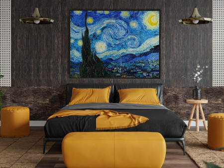 Reproducere modernă The Starry Night, Van Gogh, pe hartie Fine Art [1]