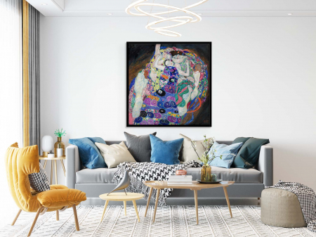 Gustav Klimt - Print modern 'The Virgin' de Gustav Klimt pe hartie Fine Art