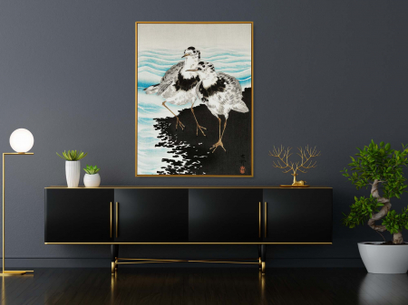 Ohara Koson - Tablou modern Ohara Koson, păsări colorate pe canvas